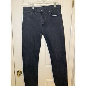 Men's Levi's 502 Tapered Fir Black Jeans size 33x32